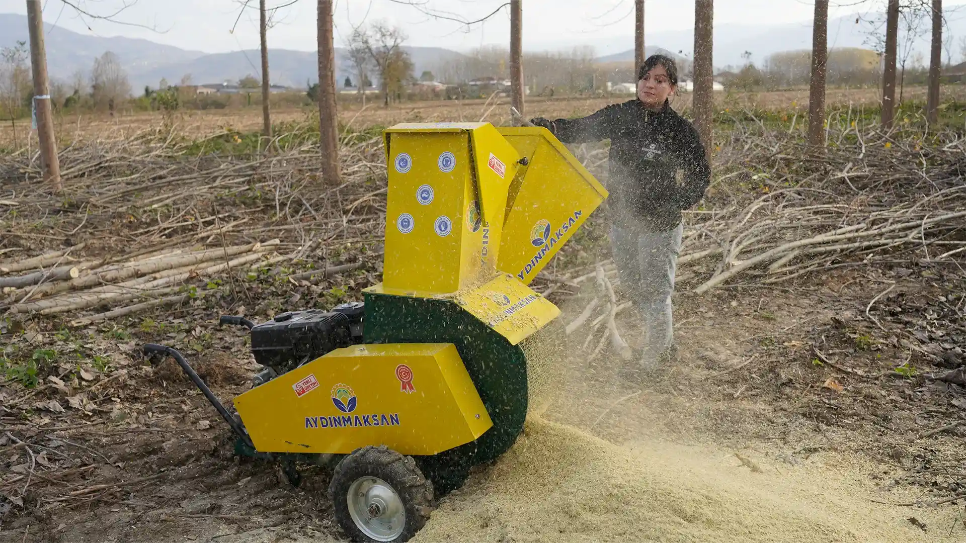 TTM-510B Mobil Benzinli Kırıcılı Talaş Makinesi